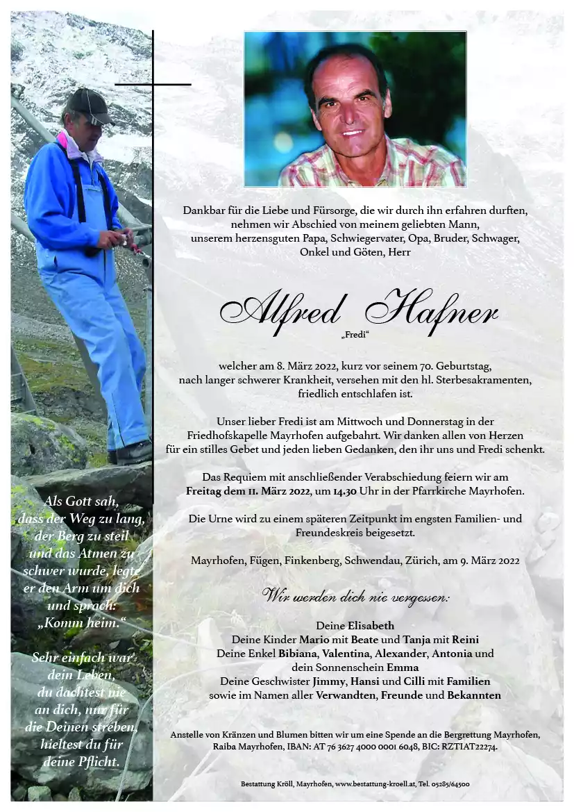 Parte von Alfred Hafner